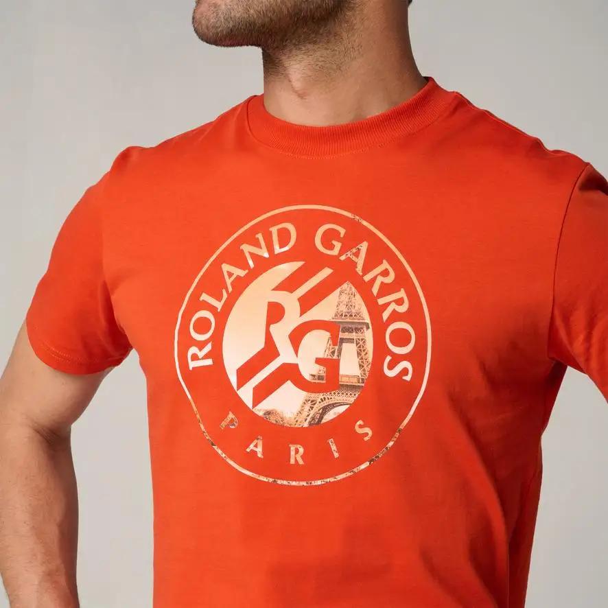 French Open Roland Garros Logo Men's Women's Tennis T-shirt 2025 Summer Pure Cotton Casual Sports Jersey Short-sleveed Top