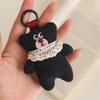 Kawaii Red Nose Little Bear Pendant Cute Cartoon Stuffed Doll Keychain Lovely Keyring Backpack Hanging Decoration Bag Charms