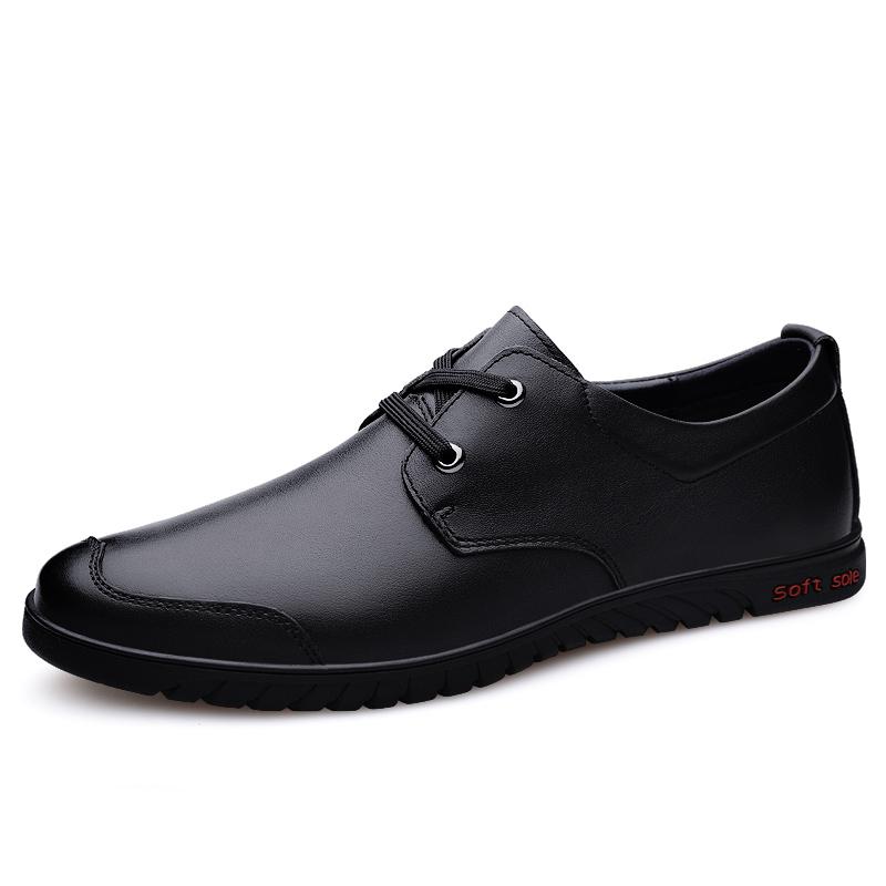 

Мужские кроссовки из натуральной кожи, классические кожаные оксфорды, мягкая подошва, официальная деловая обувь, модная мужская прогулочная обувь 45 чёрный