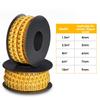 Etiquetas de marcado de cables, marcadores de cables, números 0–9, marcadores de cables de PVC, marcadores de aislamiento, modelo EC-0, paquete de 1000