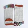 1/5 Pairs Toe Socks Women Girl Cotton White Cute Cartoon Bear Fish Print Soft Beautiful Fashions Ankle Boat Five Finger Socks