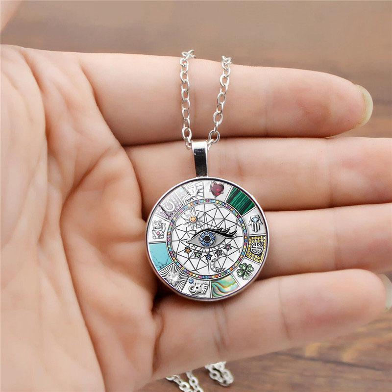 Amulet Magic Lucky Symbol Evil Eye Women's Jewelry Retro Pendant Necklace