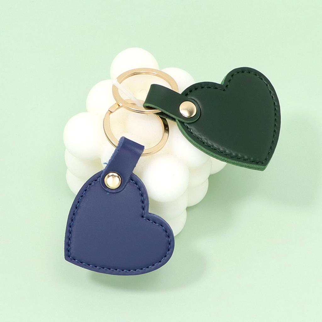 Set of 6 Fashionable Heart Key Holder Colorful Love Pendant Keychain Eye Catching Leather Key Chain Bag Charm Accessory