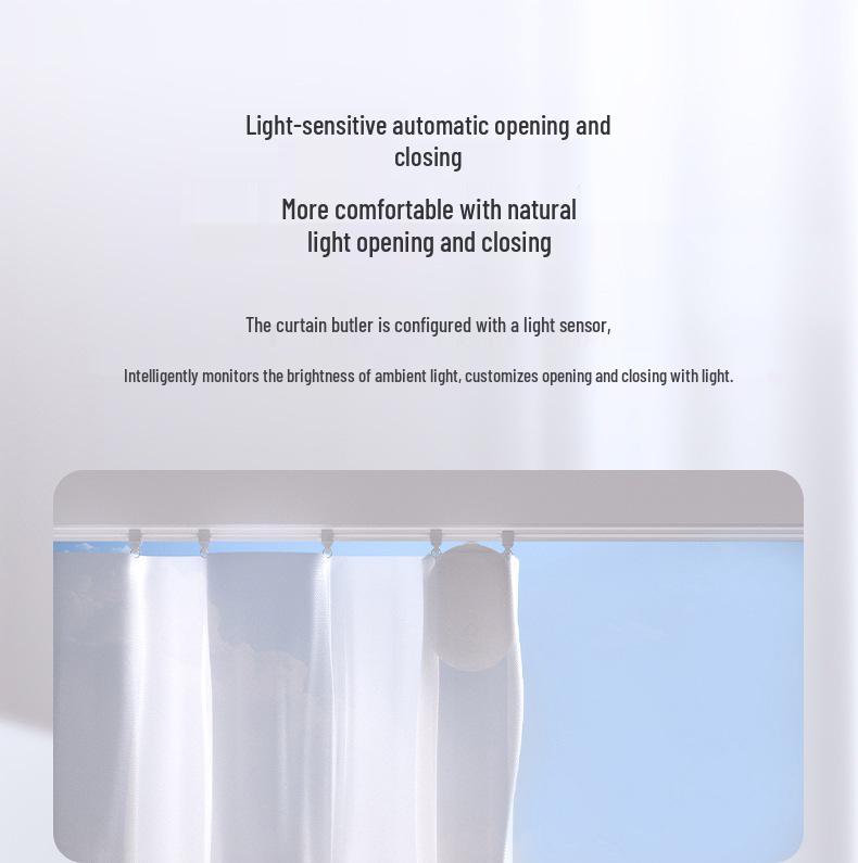Kompatibel mit Mijia App Smart Curtain Roboter: Fernbedienung, Zeitschalter, Xiao Ai Tongxue Sprachsteuerung.