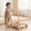 Justerbar Hastighed Højde Toddler Gåhjælp Hjulpet Skub-Træk Håndskubbehjælp Montessori Uddannelse