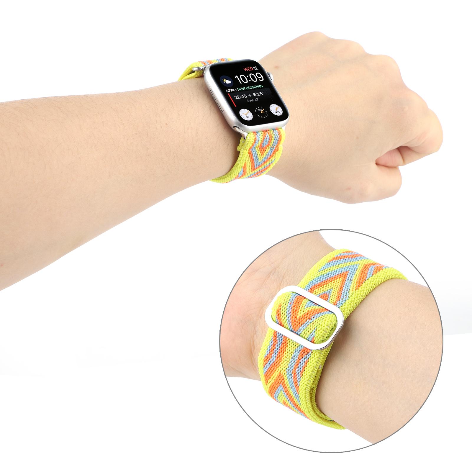 

Watch Strap for Apple Watch Series 10 42mm/9 8 7 41mm/SE (2023) SE (2022) SE 6 5 4 40mm/3 2 1 38mm Elastic Nylon Braided Watch Band Style T