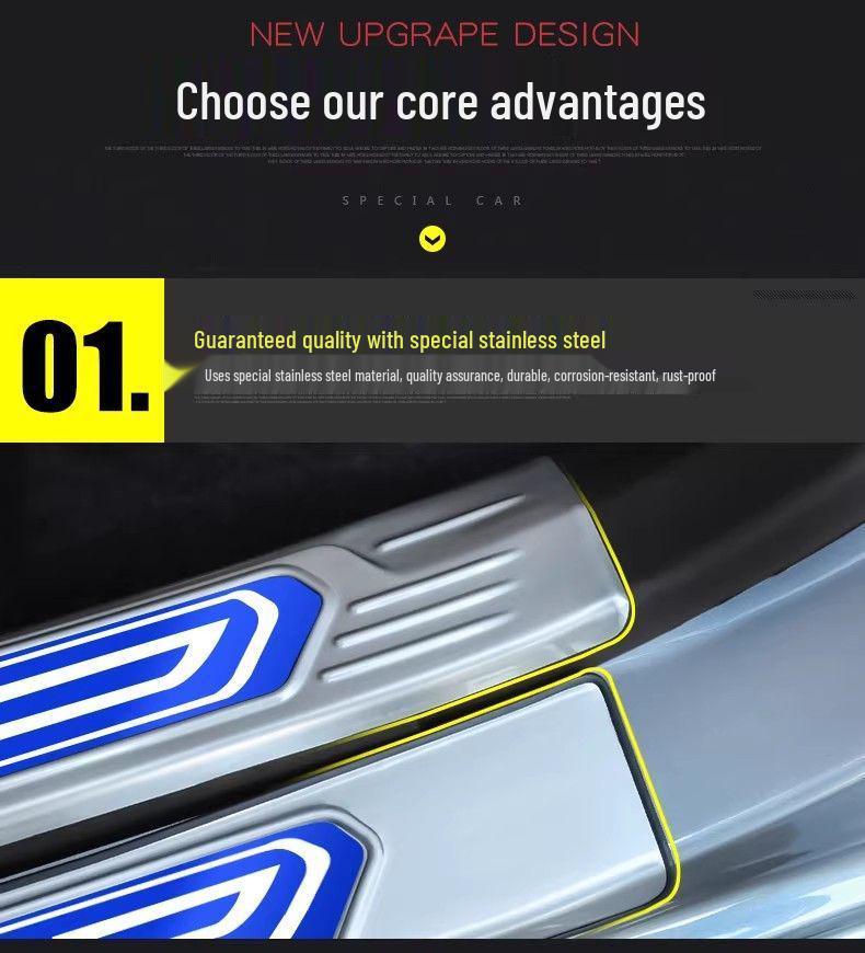 Stainless Steel Anti-Scratch Door Sill Protector for 2022-2025 Voyah Dreamer