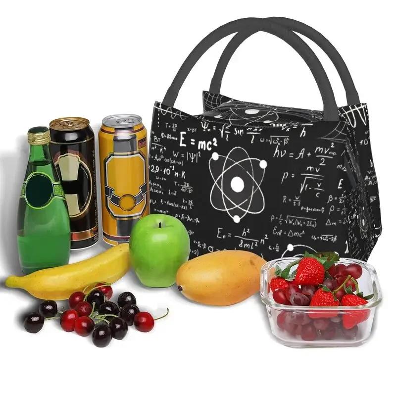 Custom Geek Math Teacher Lunch Bag Women Warm Cooler Insulated Lunch Box for Office Travel