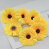 7pcs New Silk Artificial Sunflowers Gerbera DIY 3D Sunflower Flower 10cm Flower Arranging Simulated Flower Photography
