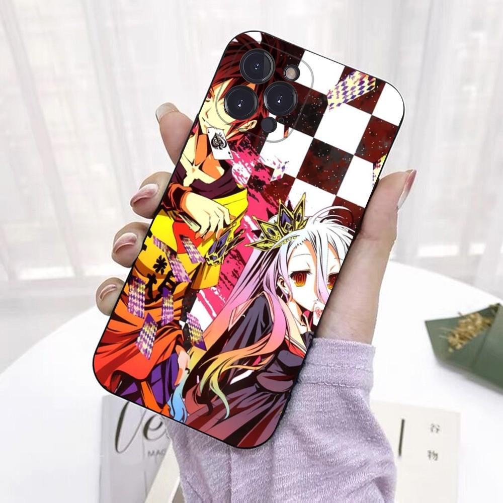 Game NO life Anime Telefon Kılıfı iPhone 6 7 8 Plus 11 12 13 14 Pro SE 2020 MAX Mini X XS XR Arka Funda Kapağı