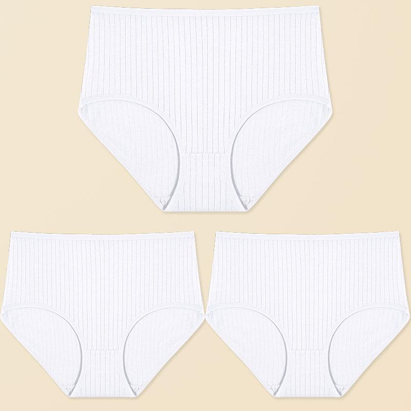 

FINETOO 3Pcs Mid Waist 95% Cotton Panties Sexy Lingerie Plus Size Strips Briefs Female Underwears Comfort Intimates Underpants XXL