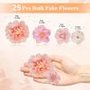 25Pcs Mix Artificial Flowers Heads Silk Fake Flower for Home Decor Garden Wedding Decoration DIY Craft Garland Gift Accessories