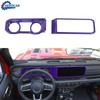 2PCS Purple Dash Navigation Trument Frame Panel for Jeep Wrangler JL/JT 2024+