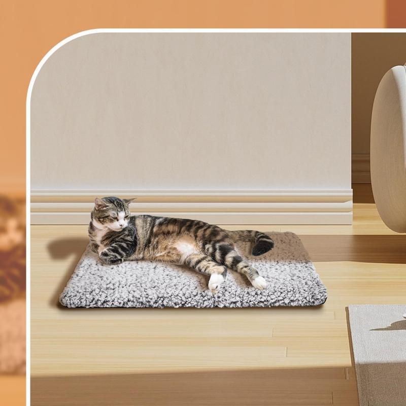 Self-Warming Pet Pad Blanket, Electric-Free Thermal Bed Mat, Anti-Slip for Cats Dogs Winter Warmth Mat Heat Reflecting Core Pad