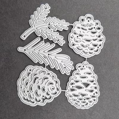 Pigne di Natale Metallo Fustelle Stencil Fai da te Scrapbooking Album Carta Biglietto Modello Stampo Goffratura Artigianato Decor
