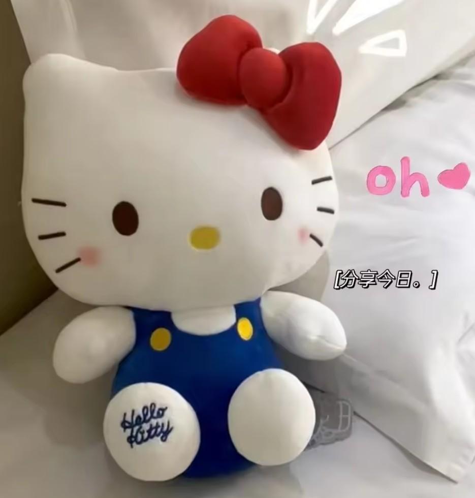 Hellokitty Sanrio Kuromi My Melody Lolita Gothic Plush Toy Cartoon Soft Filled Doll Plushie Pillow Room Decoration Children Gift