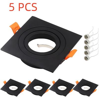 5 Pcs LED Ceiling Lighting with GU10 Lamp Socket Recessed Downlight Ceiling Lamps for Living Room LED Spotlight Kitchen