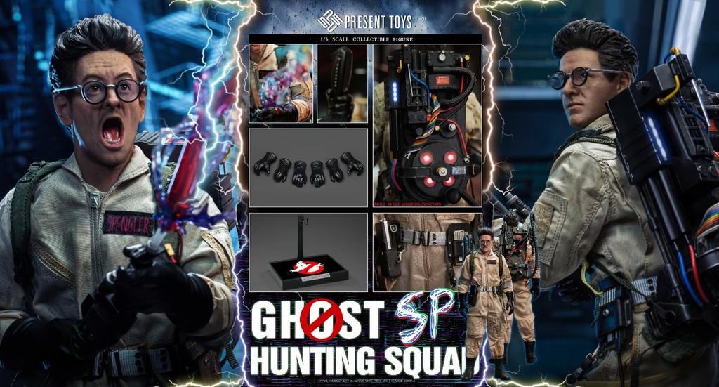 Tbmodel PRESENT TOYS 1/6 Scale Figure: Ghost Hunting SP (Movie Character), Body, 2-Piece Head, and Outfit Set, Cosplay Action Figure (PT-sp78)