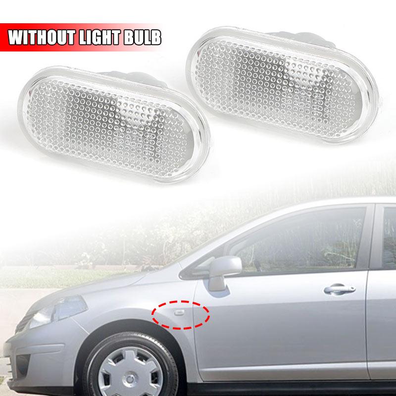 Car Side Marker Light Indicator Shell No Bulbs Turn Signal Lamp Cover Lens For Nissan Versa Qashqai Tiida Pathfinder 26160-AX00A