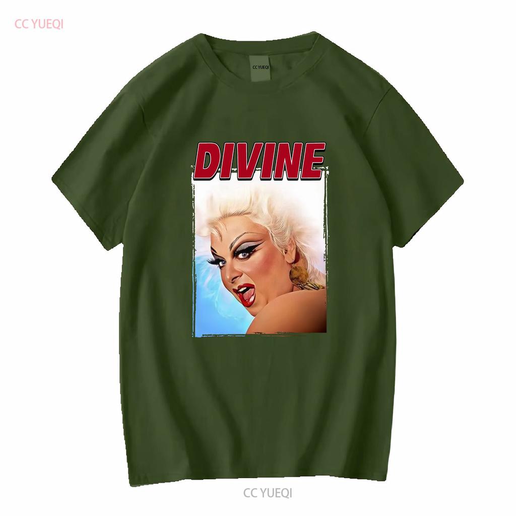 Popular Divine Drag Queen Classic Unisexs T Shirt Black Size S XL Vintage Washed Soft Comfortable Graphic Streetwear Homme