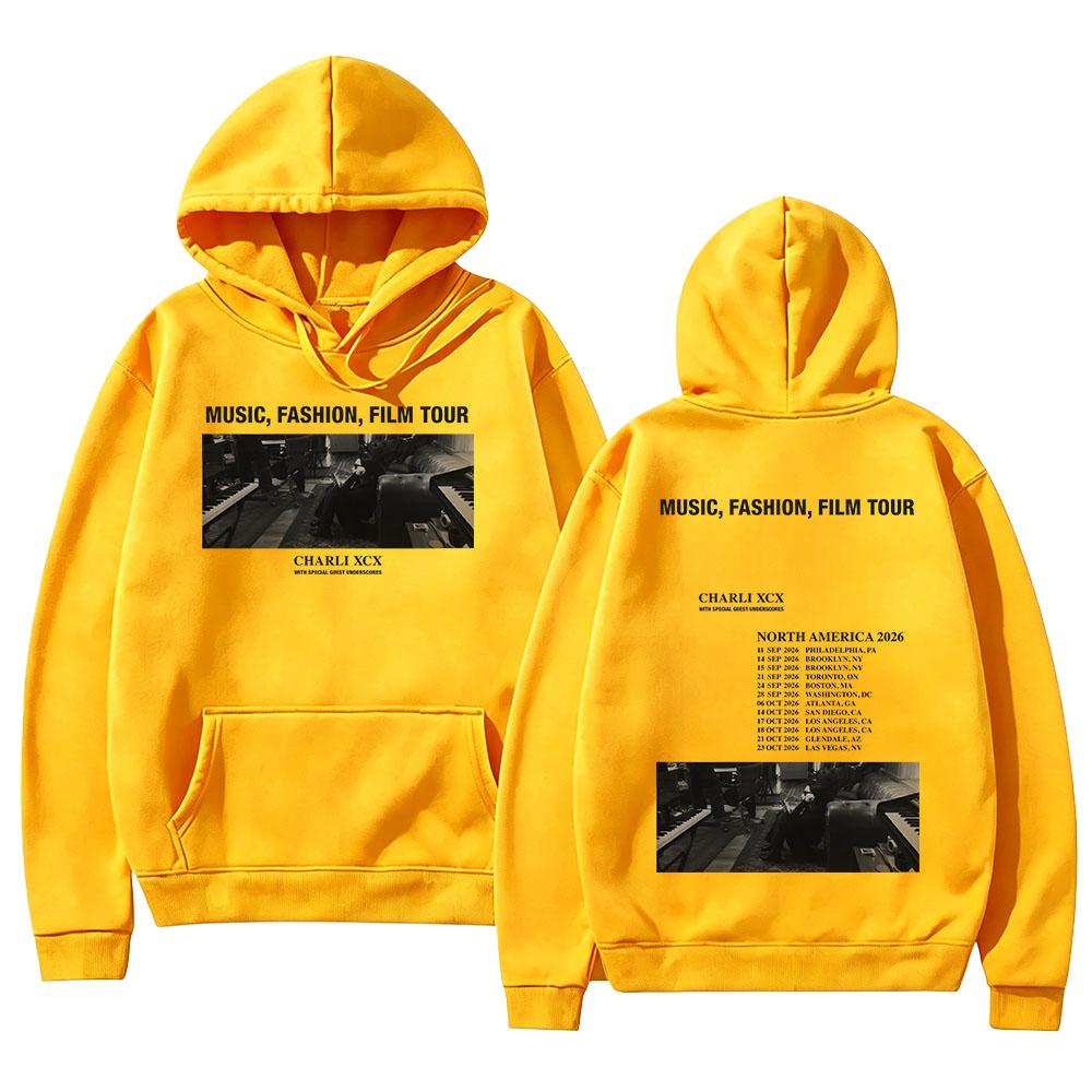 Charli XCX Music, Fashion, Film Tour Hoodies Fashion Long Sleeve Sweatshirts Vintage Graphic Clothes Unisex High Street Pullover