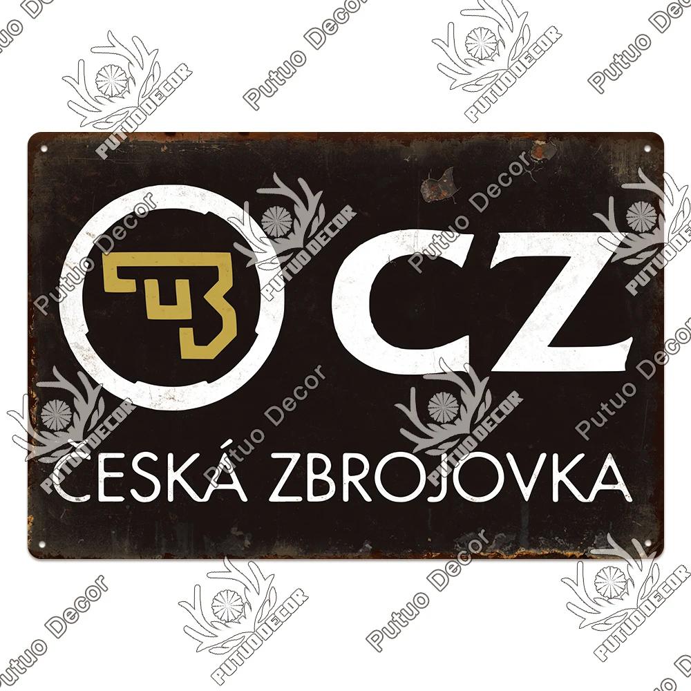 Putuo Decor Brand Poster Vintage Metal Tin Sign Plaque Plate for Garage Man Cave Gun Club Wall Decor Pistola Co2 Arma Metal