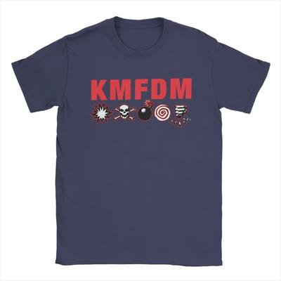 Tricouri KMFDM pentru Bărbați Modă Pură pentru Tricou Bărbați Tricou cu Guler Rotund Mânecă Scurtă Topuri Vară