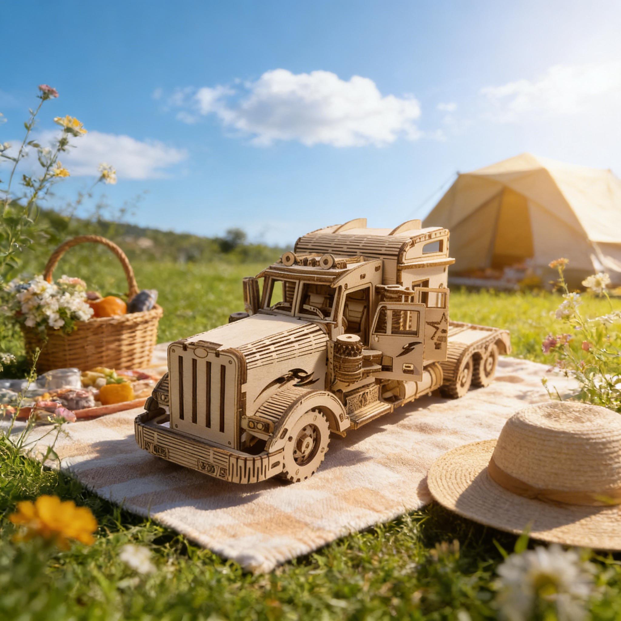 

DIY Wooden Truck Model Package 3D Puzzle Creative Holiday Birth Date Present Toy great for daily use perfect for gifting белый