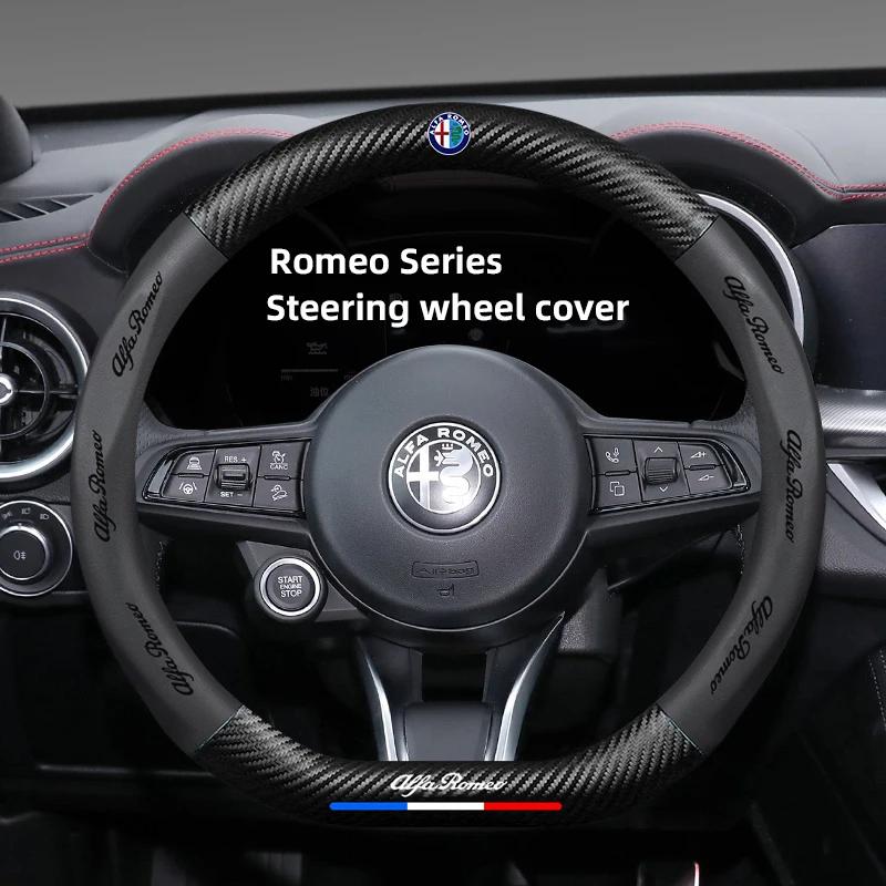 

For Alfa Romeo 2026 Hot Sticker Alfa Romeo Car Steering Wheel Cover Car Interior Accessories For Giulietta Mito 159 Giulia Stelv