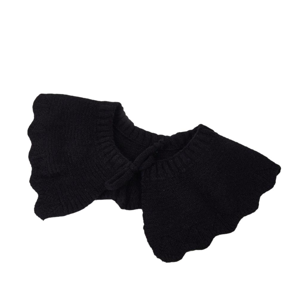 Detachable Fake Collar Hollow Knitted Shawl Collar Accessory New Drawstring Sweater Collar Winter