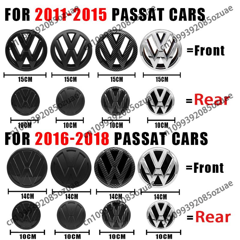 For VW Passat B8 16-2018 Car Logo Badge Hood Front Fence Volkswagen PASSAT B6 B7 2011-2015 Rear Trunk Emblem Sticker Accessories CLQST1