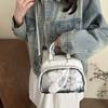 PU Japan Style High Capacity Transparent Ita Bag PU Casual Leather Handbags Square JK Bag Creative Gift
