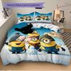 3Pcs Winter Minions Fun Bedding Sets For All Sizes New 3D Printed Bed Cover Comforter Duvet Cover Pillowcase Bedroom Decoration