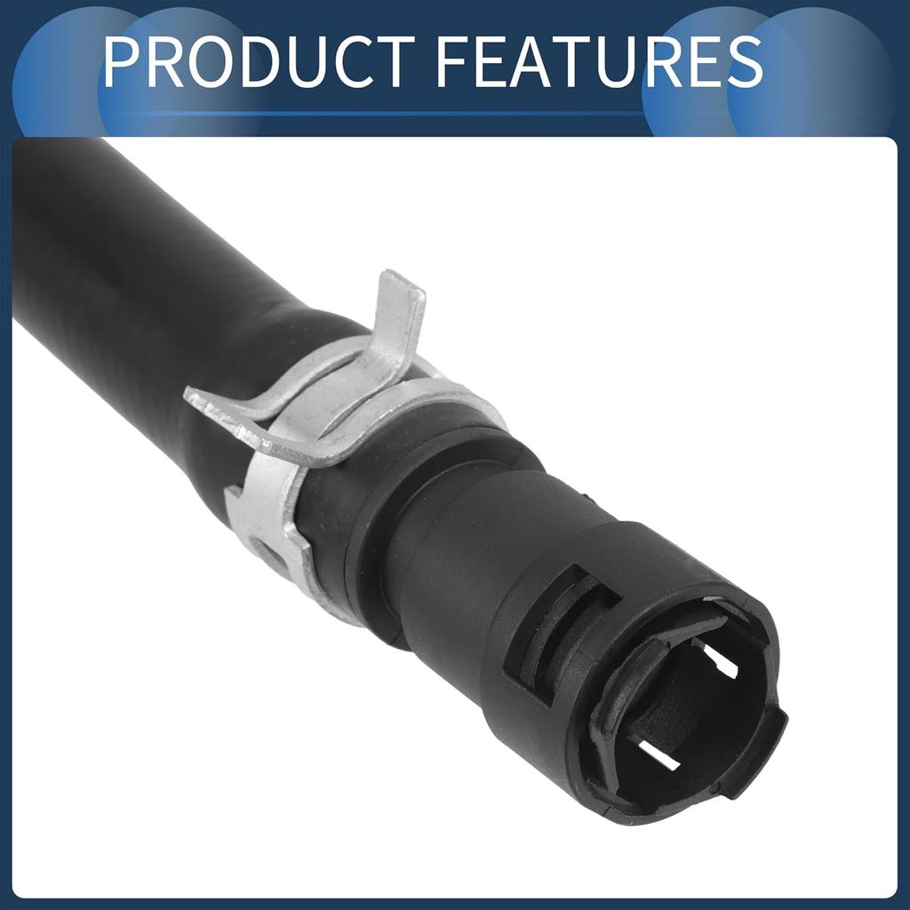Engine Heater Hose Assembly, HVAC Heater Outlet Pipe No.XL3Z18472AB for Ford F-150 4.6L 2002-2004 for Ford Expedition 1997-2002 Rubber Black, 1 Pc