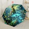 Winter Fairy Dreams Outdoor Automatic Umbrella Compact 8 Rib Design Lightweight for Outdoor Daily Use Compact Folding Umbrella Spiritual Gift