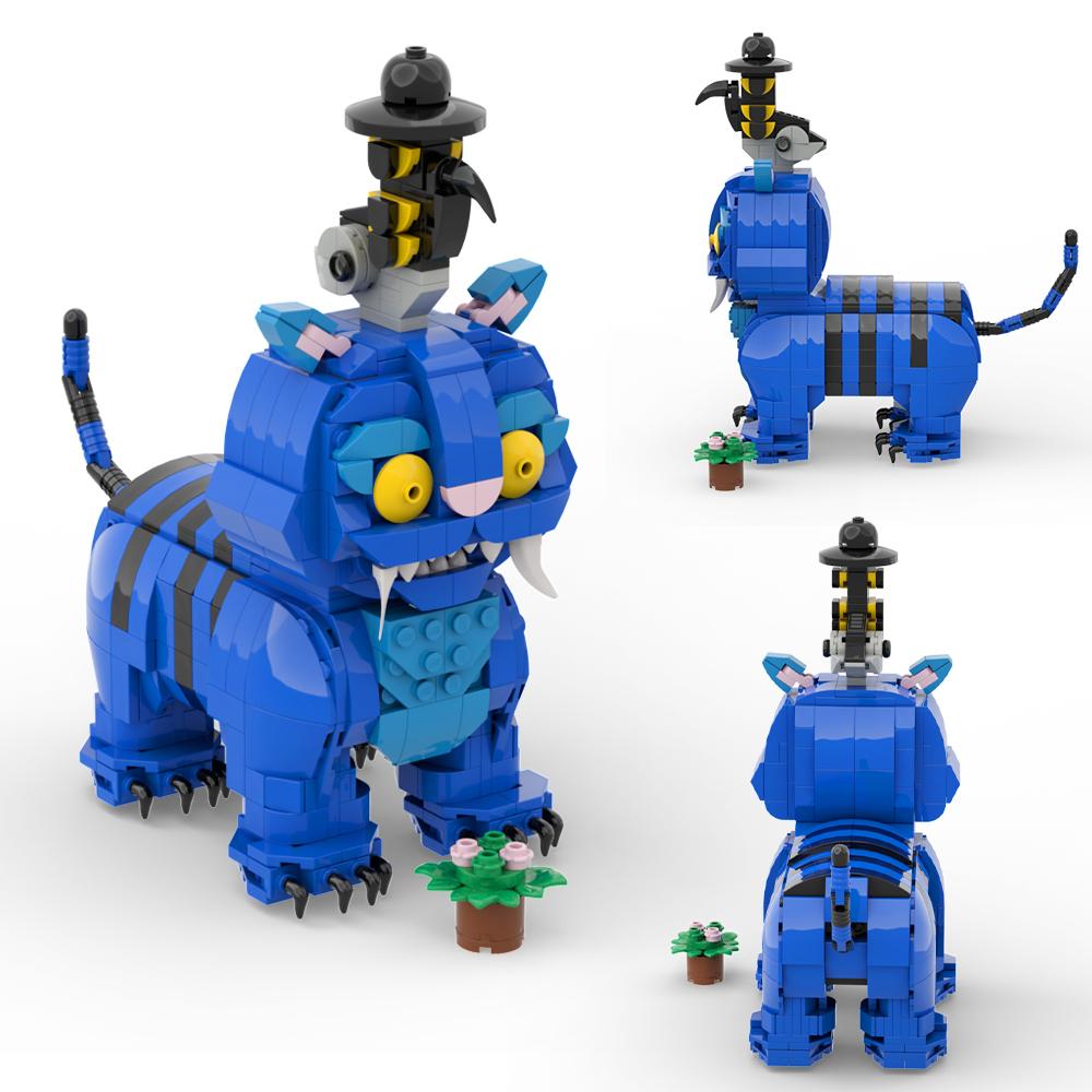 MOC Cacciatori di Streghe Tigretta Buffa & Gazza Set di Blocchi da Costruzione Giocattolo Assemblabile Creativo Decorazione da Scrivania Regalo per Fan
