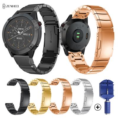20/22/26mm Stainless Steel Strap For Garmin Fenix 5 5S 5X Plus 6 6S 6X Pro 7 7 7S 7X Quick Release Watch Band