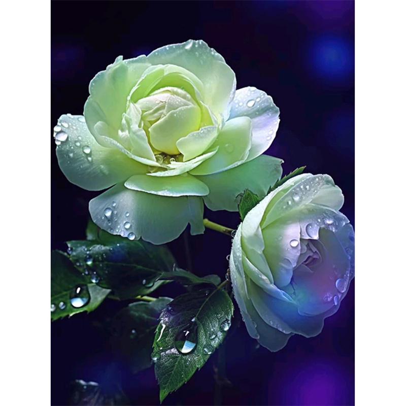 

DIY Алмазная картина Красивые цветы Набор для вышивки крестом Мозаичное искусство Алмазная картина Полный круг Алмазное украшение для дома Round 30x40cm