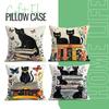Black Cat Books Cushion Pillowcase Printed Polyester 45x45cm Throw Pillowcover Decorative Sofa Cushion Pillowslip Home Decor
