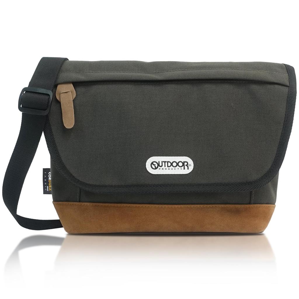 Outdoor Products Neo Classic Mini Flap Nylon Shoulder Mini Messenger Cordura and Suede Synthetic Charcoal Gray Bag, Bag, Leather, 22469089,
