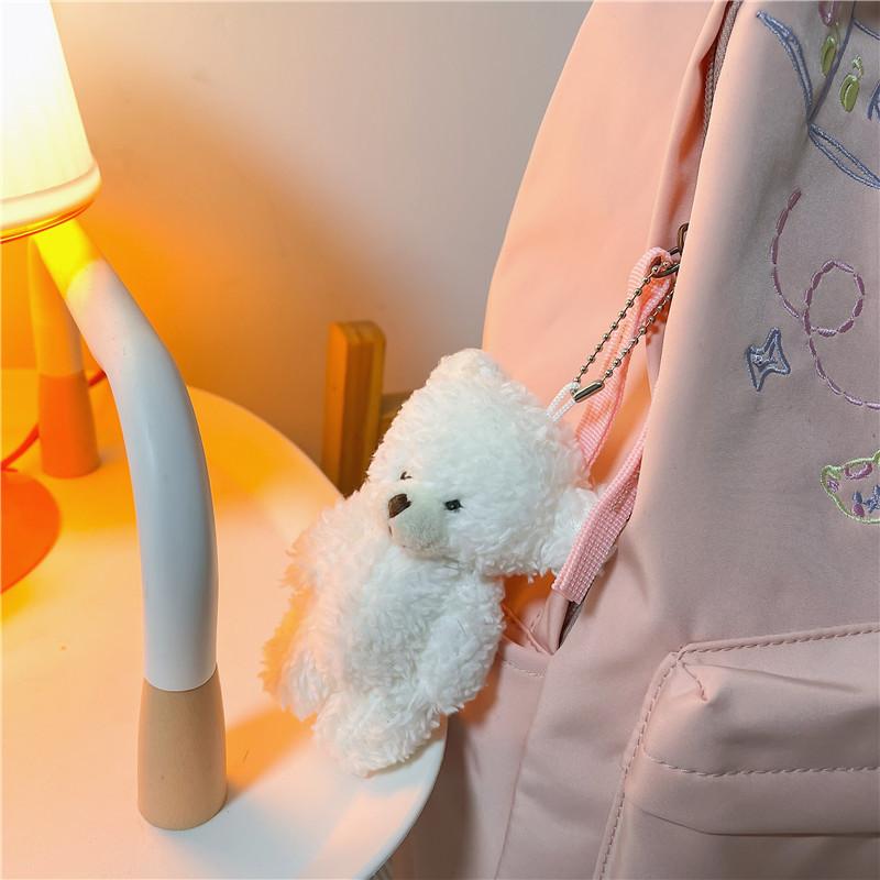 Sommer Neuer College-Stil Nylon Einfarbig Geometrisches Stickmuster Studentenrucksack