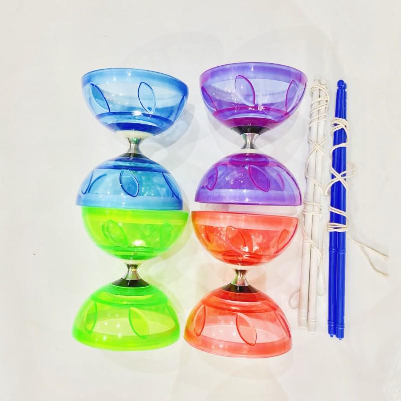 Children's Beginner Leather Diabolo with Sound - Single/Triple Axis Student Toy