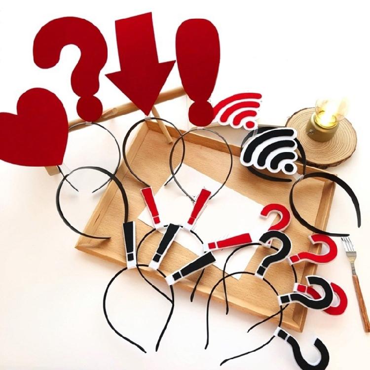 Exclamation Mark Hairbands Goof Birthday Party Photo Booth Props for Unisex