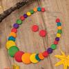 French Bohemian Retro Round Necklace Fashion Jewelry Accessories Creative Niche Necklace