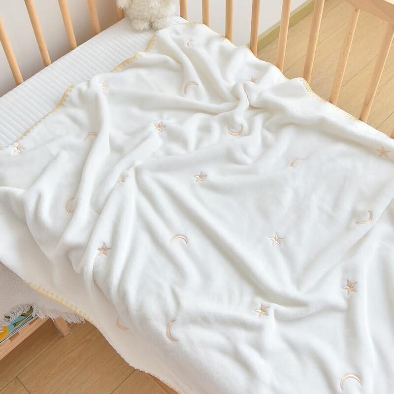 GPPNKC Baby Milk Fleece Embroidered Blanket