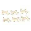 100Pcs Gold/Silver Dog Shape Paper Clips Dog Shape Portable Paper Clips Cute Paper Clips  Stationery