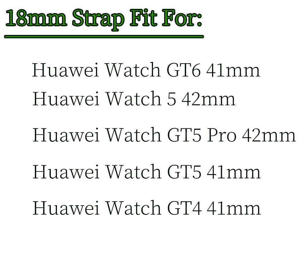 18mm Silicone Strap for Huawei GT6 41mm Sport Two-color Men Women Wristband for Huawei GT6 5 4 41mm GT5 Pro 42mm Watch Band