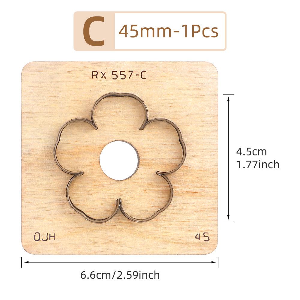 1pcs Leather Cutting Die DIY Flower Petal Cutter Knife Leather Keychain Making Mold Die Leather Craftwork Punching Die