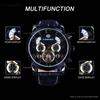 Forsining Men's Fashionable Leisure Large Dial Tourbillon Automatic Mechanical Watch