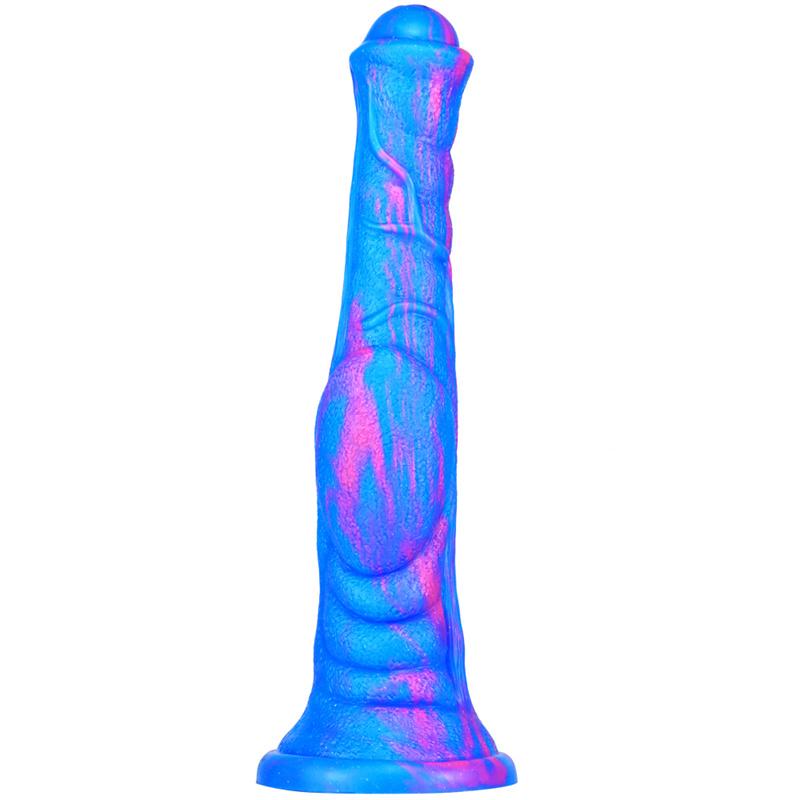 Eiloser Pferdeschwanz, flüssiges Silikon, Tierpenis, dick und lang, Farbsimulation, gefälschter Penis, Analplug, lustiges Masturbationsgerät